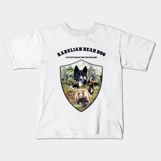 Karelian Bear Dog Kids T-Shirt by German Wirehaired Pointer 